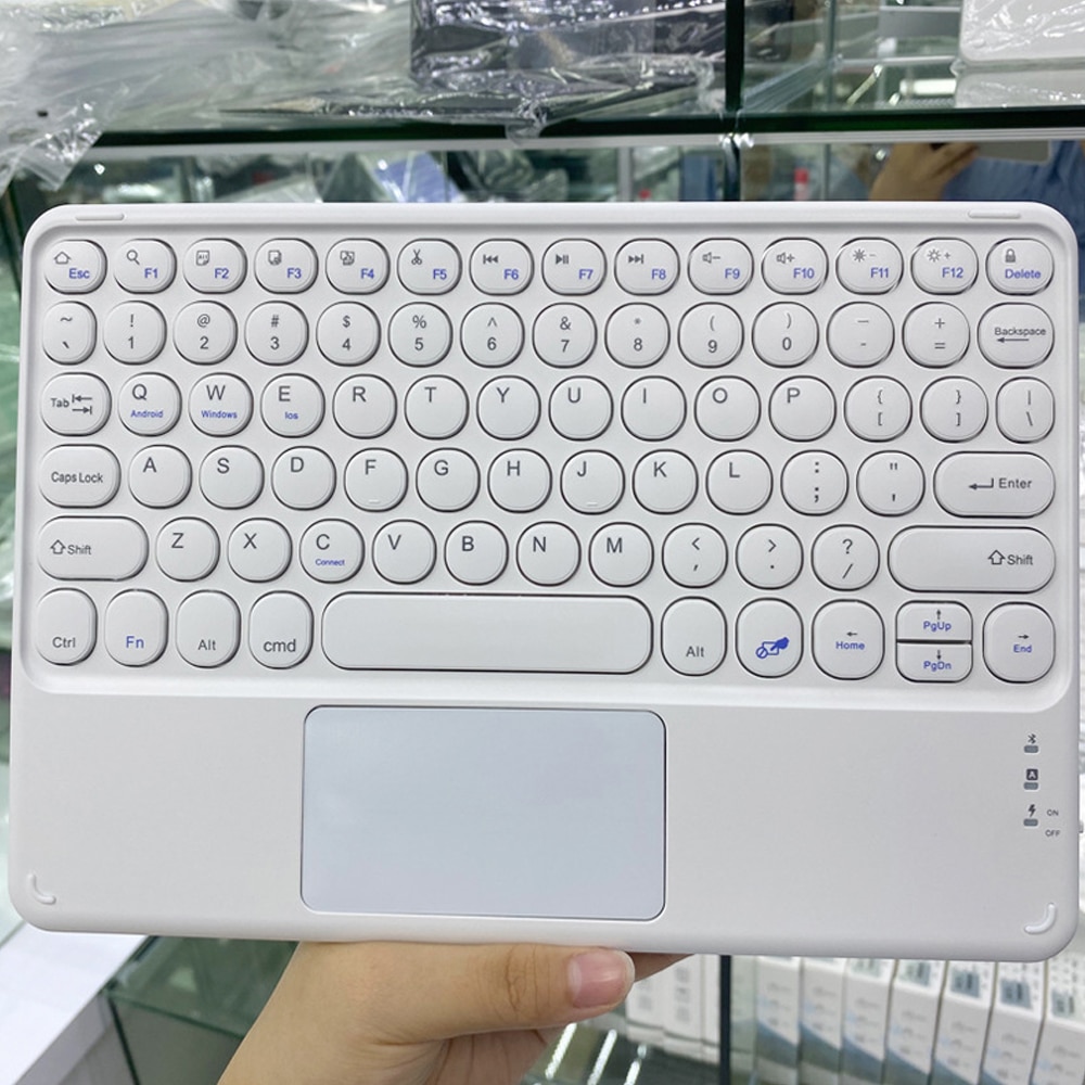 10 инча Bluetooth сензорна клавиатура, бяла - eMAG.bg