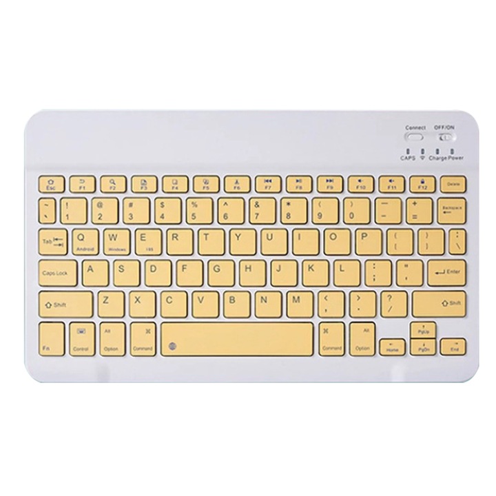 Жълта 10-инчова Bluetooth тънка клавиатура