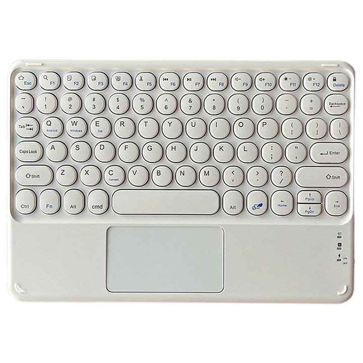 10 инча Bluetooth сензорна клавиатура, бяла