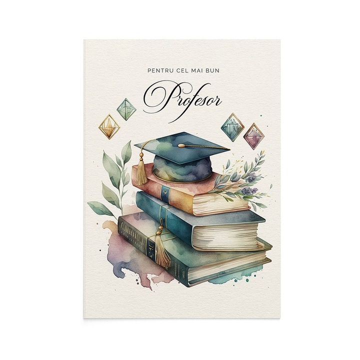 Felicitare Profesor Graduation Books Teacher 1, Zizula Cards, 105 X 150 mm