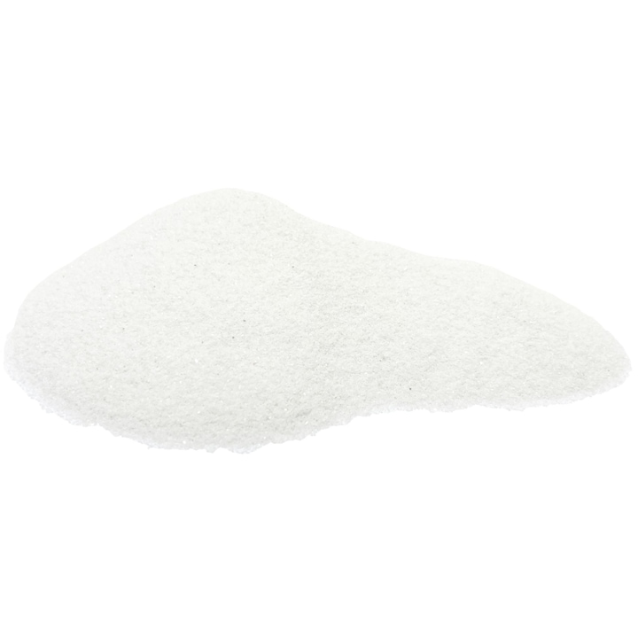 Nisip acvariu decorativ culoare alb de lapte, granulatie 0,5 mm punga 1 kg