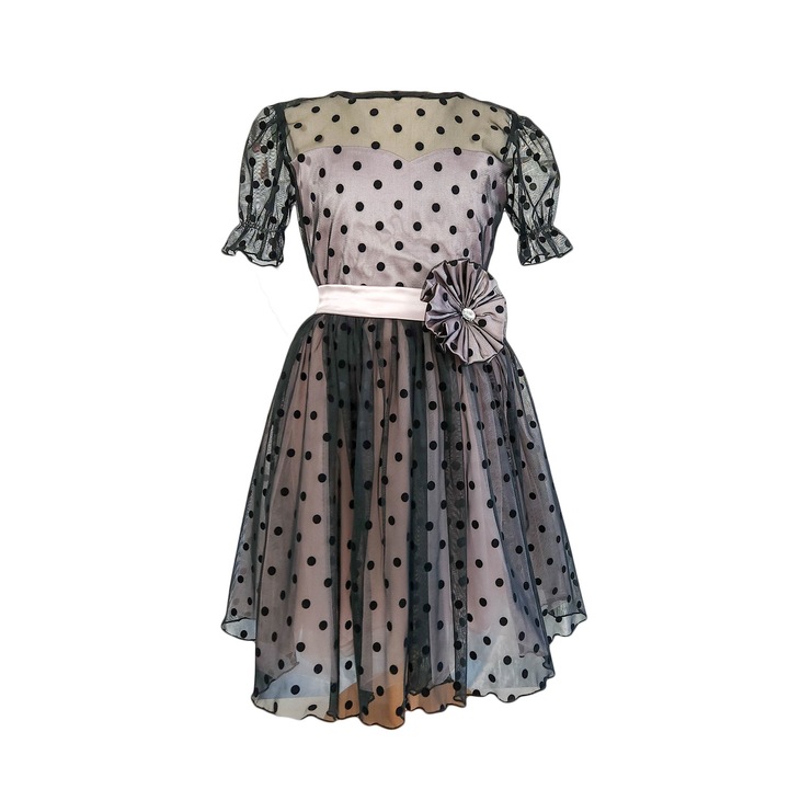 Rochie casula-eleganta, model Black, culoare negru, marime 140 cm, varsta 10 ani