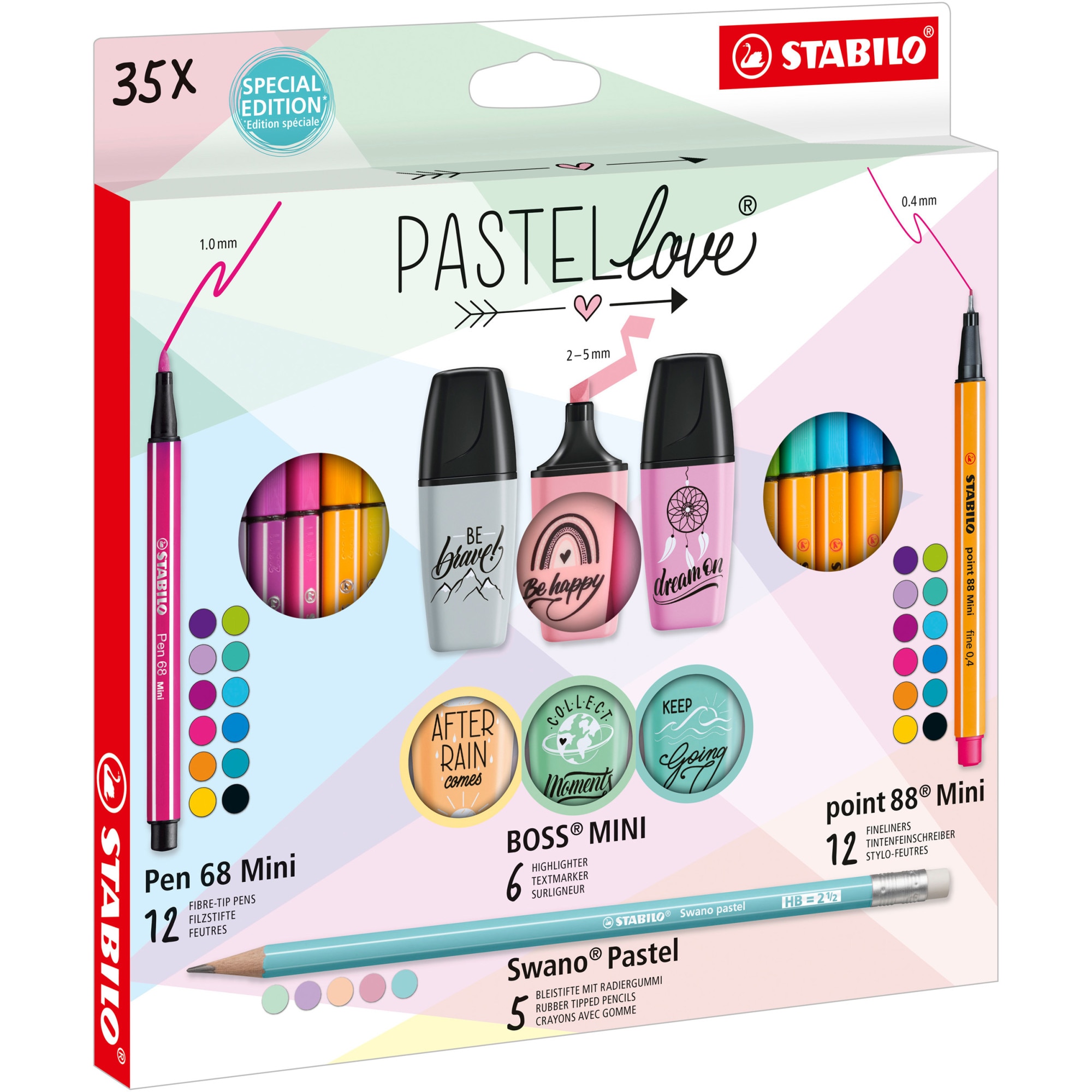 Set Creativo - STABILO Pastellove Set da 35 Pz.-12 Fineliner Mini