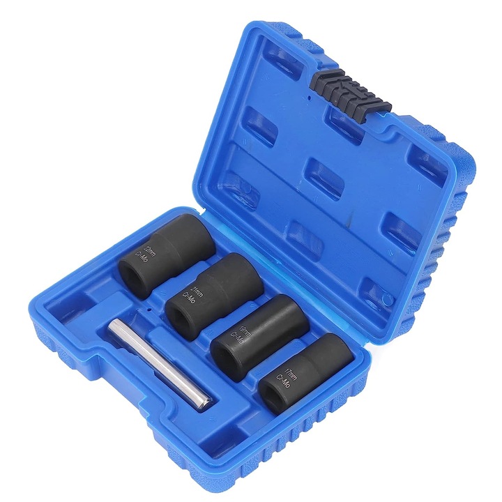 Trusa 4 Tubulare de impact 1/2 lungi dimensiunile 17 19 21 22