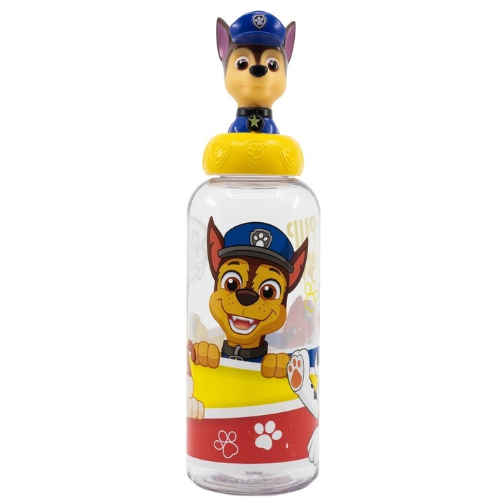 Sticla apa copii Paw Patrol Pup Power figurina, Plastic, 560 ml Transparent