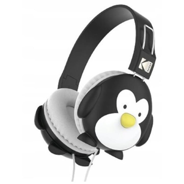 Fülre helyezhető fejhallgató gyerekeknek, Kodak, pingvin, IPX4, Mini Jack 3.5