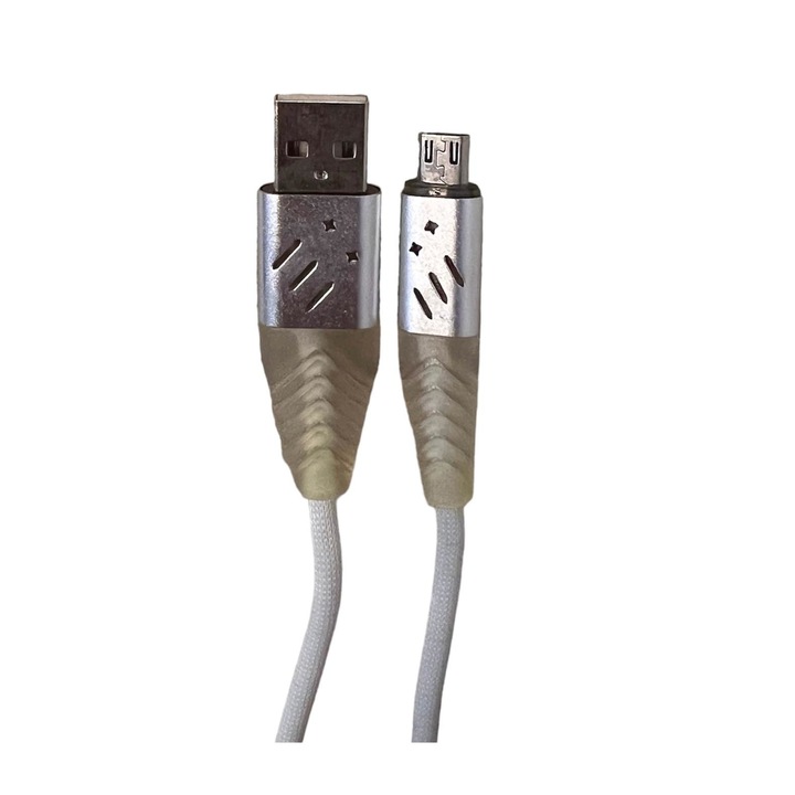 Micro-USB adat/töltő kábel, Android kompatibilis, LED-del, 2.1A, 1m. 035662