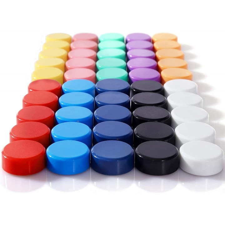 Комплект от 50 Zdzblx магнити за хладилник, многоцветни, 20 мм