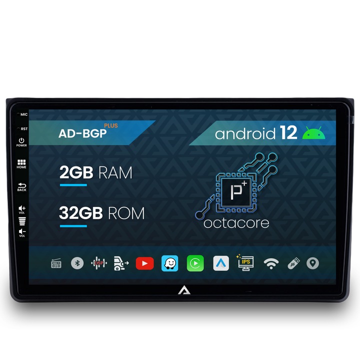 Navigatie Autodrop Audi A4(B6, B7), Seat Exeo, Android 12, P-Octacore, 2GB RAM, 32GB ROM, 9 Inch - AD-BGP9002, AD-BGRKIT425