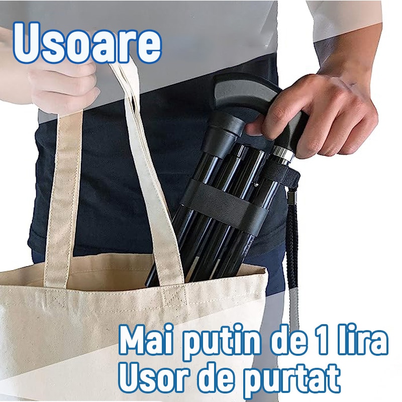 Сгъваем бастун YHJ, Противоплъзгащ, 5 нива на регулиране на височината ...