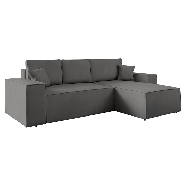 Coltar Maryn L, MIRJAN24, antracit, dreapta, 279x181x94 cm