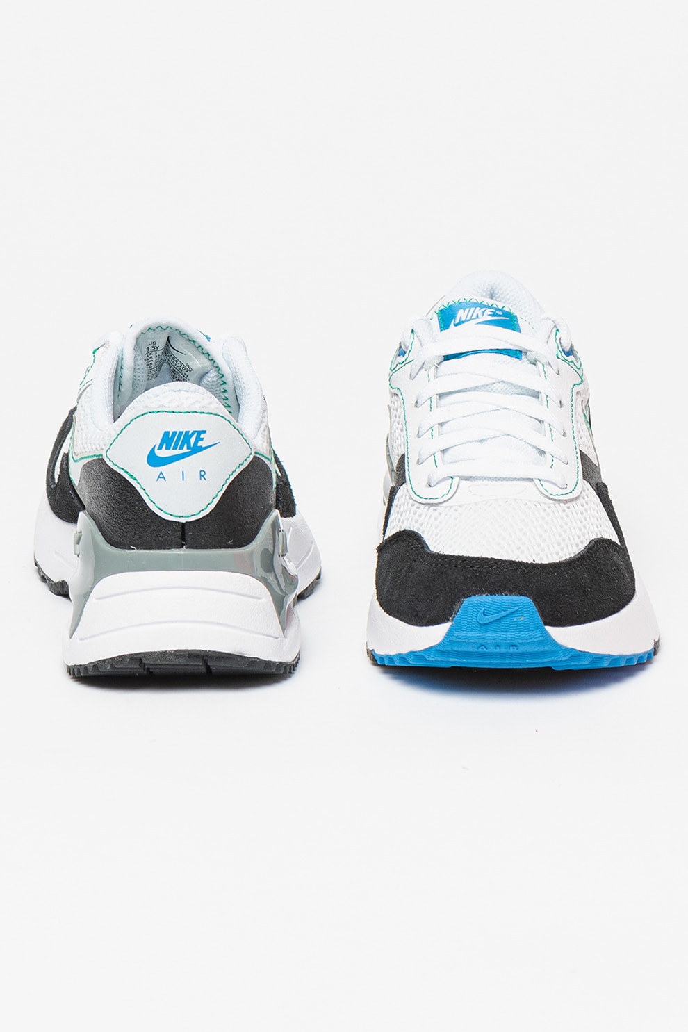 Nike, Air Max SYSTM sneaker nyersbőr részletekkel, Fehér, Fekete