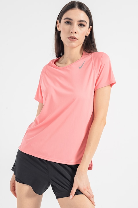 Nike, Тениска за бягане Race с Dri-Fit, Розово