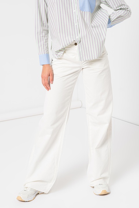 Max&Co, Rispolo laza fazonú nadrág alacsony derékrésszel, Törtfehér, S