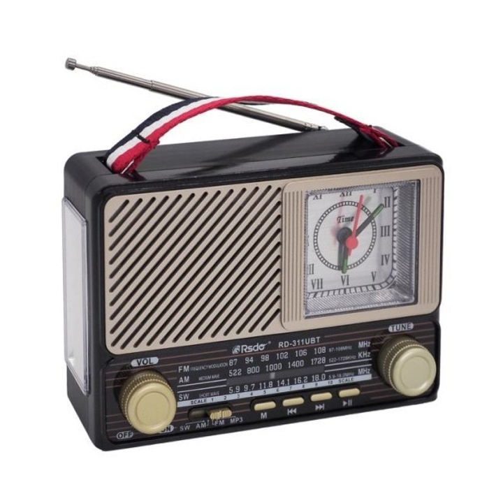 RD-311UBT Rádió Zseblámpával És Órával