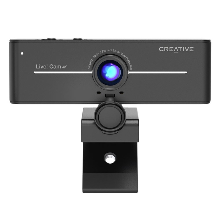 Camera web Creative LIVE! Cam Sync V4, 4K UHD, senzor Sony IMX 8MP, Backlight, Focus Manual, filmare la 95°, 2 microfoane