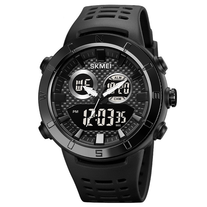 Мъжки часовник Skmei Sport Casual Digital Quartz Multifunctional, Черен