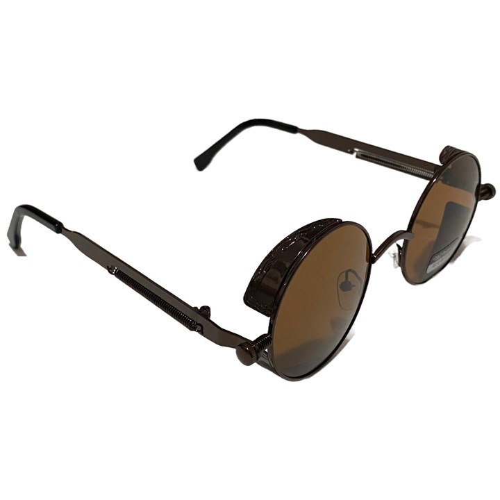 Ochelari unisex in stil Steam Punk Gothic, maro