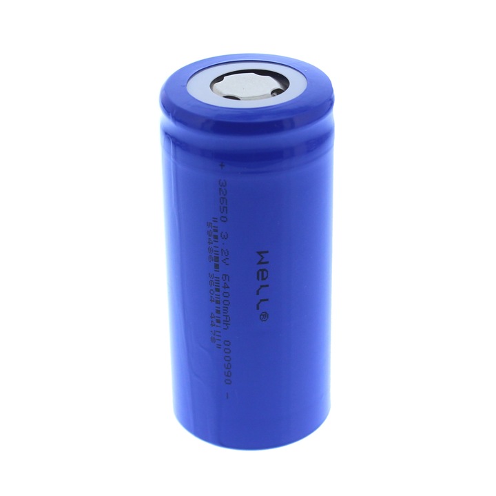 Well 32650 ipari akkumulátor, Li-ion, lapos terminál, 3,2V, 6400mAh