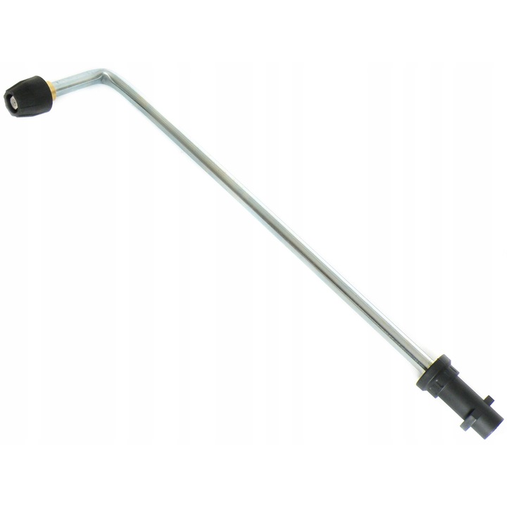 Lance cu duza unghiulara pentru aparate de spalat cu presiune, Compatibil cu Karcher K2-K7, M18x1/4"F, Negru/Argintiu