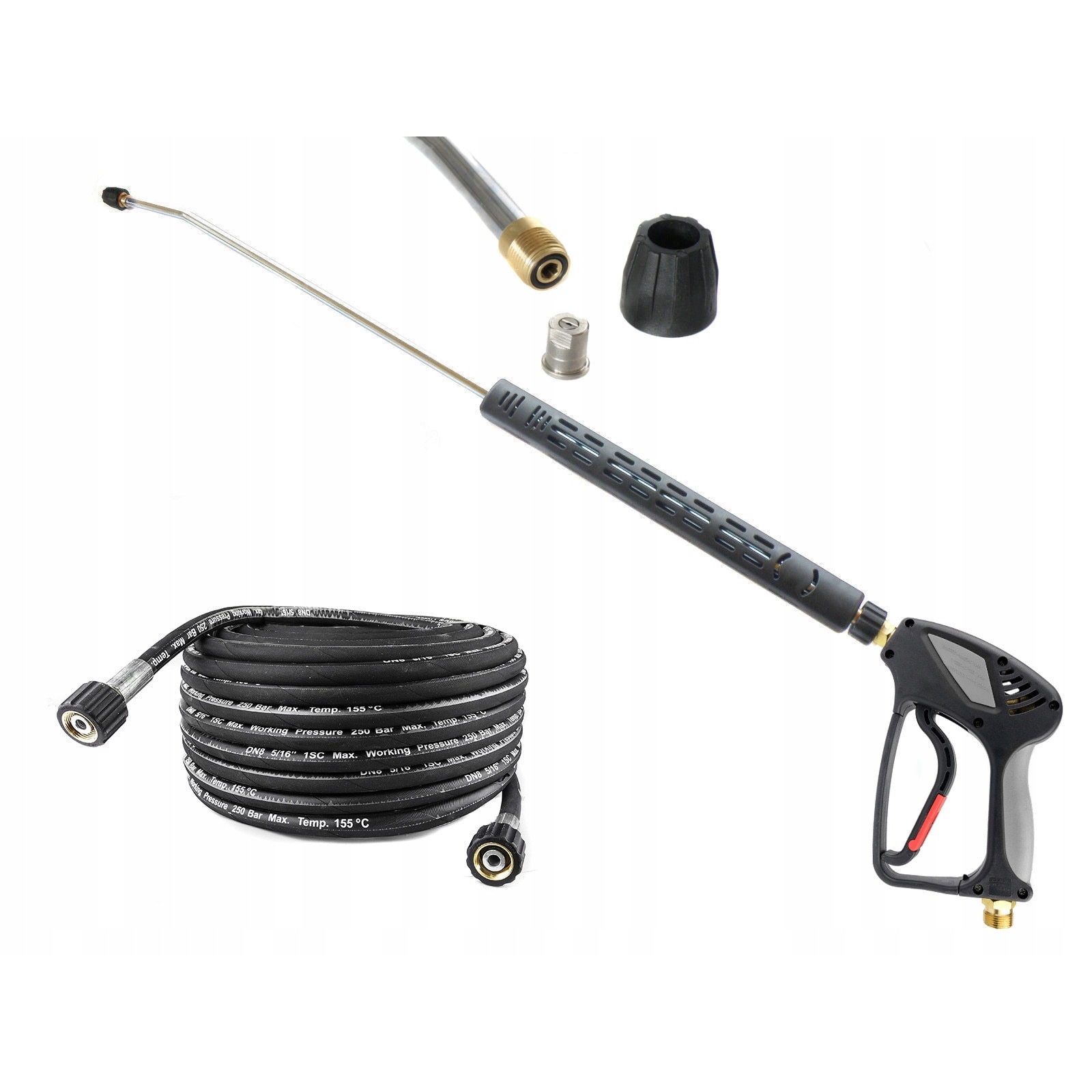 Schwerlastpistole Mit Lanzendüse + 15 M Schlauch – Kompatibel Mit Karcher HD & HDS Schwerlastpistole Mit Lanzendüse + 15 M Schlauch – Kompatibel Mit Karcher HD & HDS