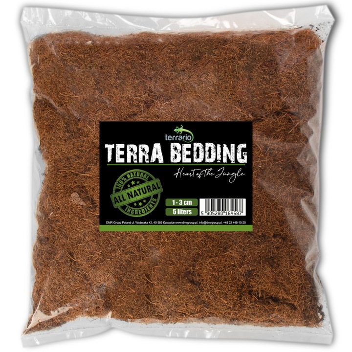 Подложка, Terrario, Terra Bedding, кокосови влакна, абсорбираща, безопасна, естествена, 1-3см, 5l