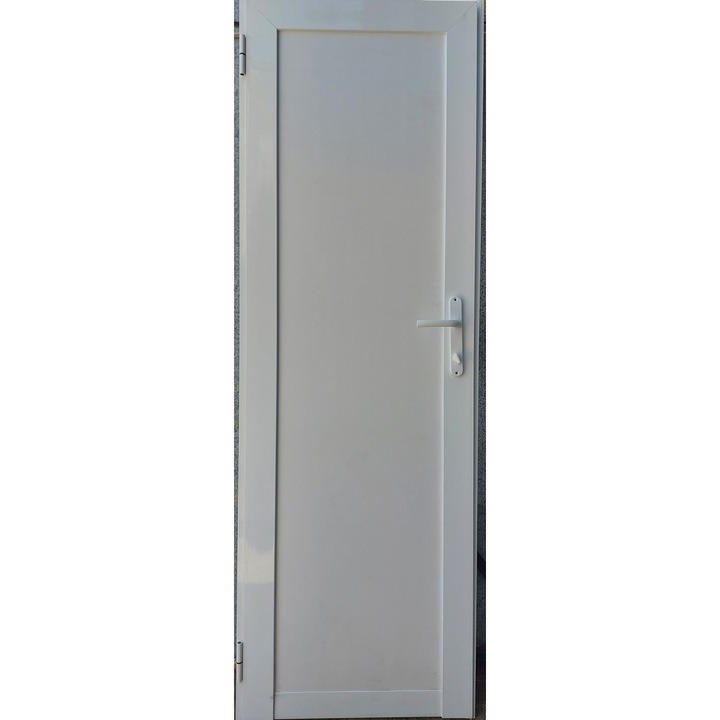 Врата за баня, Алуминиева, Бяла, 68х198 см, десни панти