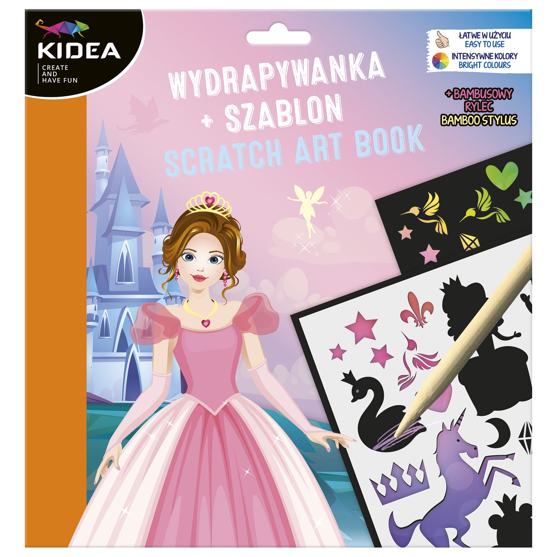 Изстъргана игра принцеси и феи със шаблони, Kidea, Multicolor - eMAG.bg