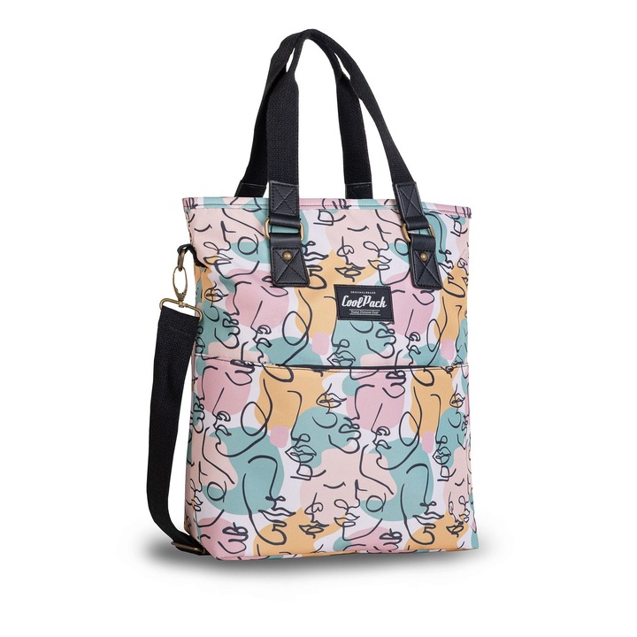 Válltáska iskolás lányoknak, CoolPack, Absztrakt mintás, Többszínű