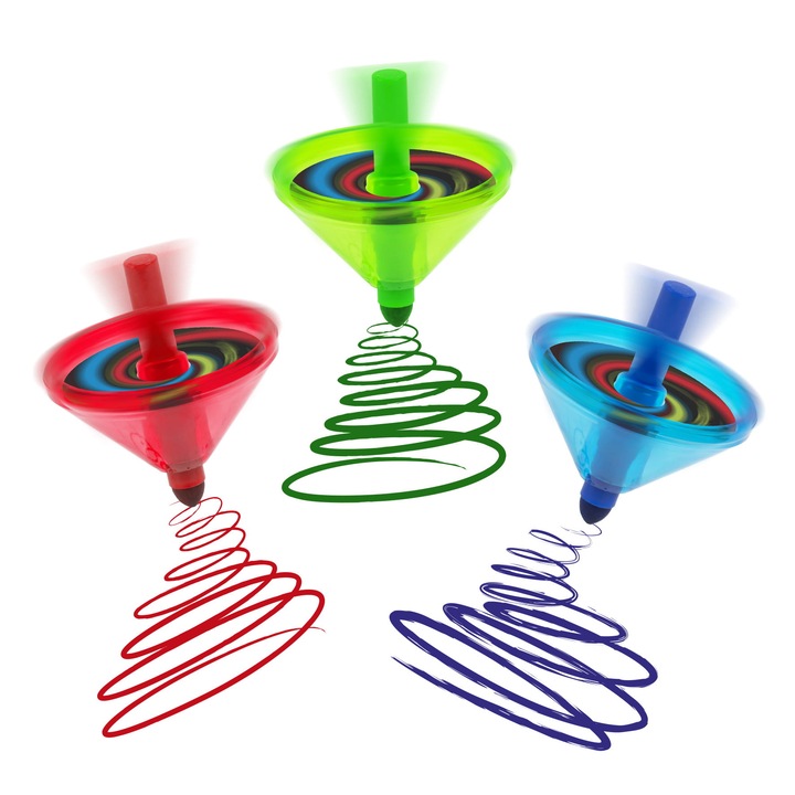 3 forgatható filc készlet, Kidea, zöld/piros/kék, 20 cm x 20 cm x 5,5 cm