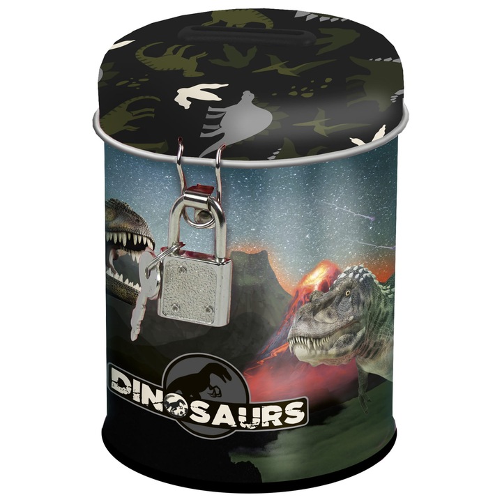 Касичка с ключалка Кидеа модел Динозавър Метал