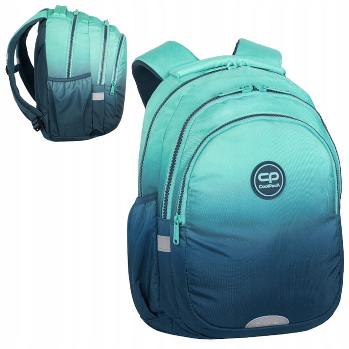 Rucsac Jerry, Coolpack, Poliester, Verde/Albastru