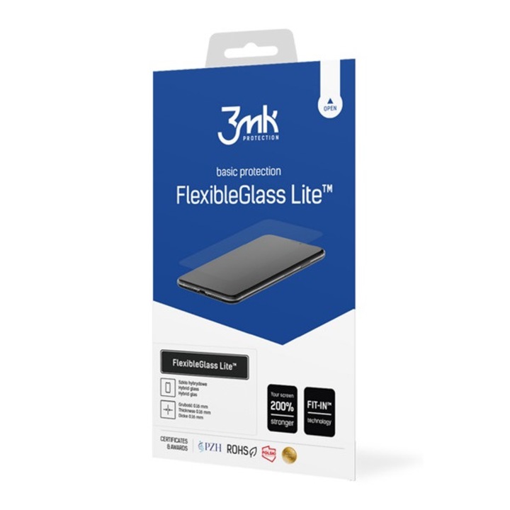 3mk flexible glass lite képernyővédő üveg, 2.5d, flexibilis, ultravékony, 0.16mm, 6h, átlátszó, kompatibilis: Xiaomi Redmi 13C 5G / Poco C65 / Redmi 13C 4G