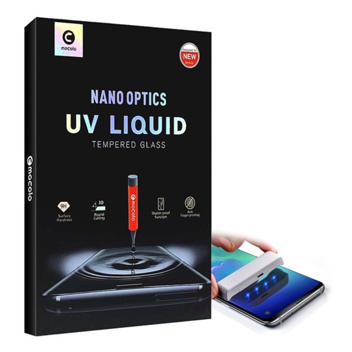 Стъклен протектор за екран Mocolo uv liquid, За Honor Magic5 Lite 5G (3d, 0.3mm, 9h + uv лампа) прозрачно, GP-136321, опаковка на производителя