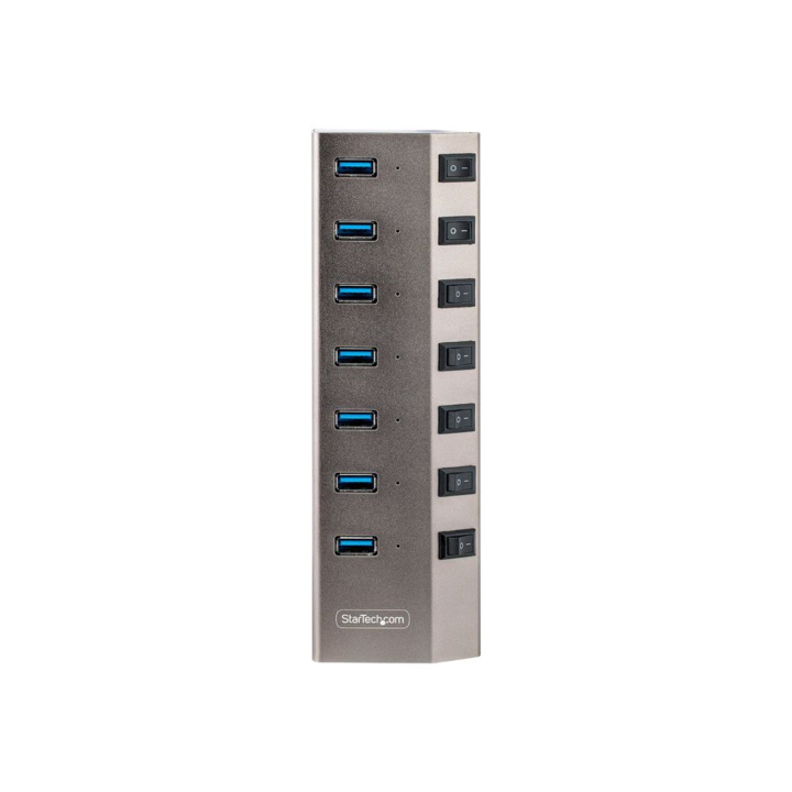 Хъб, StarTech, USB 3.2, 5000 Mbit/s, сив
