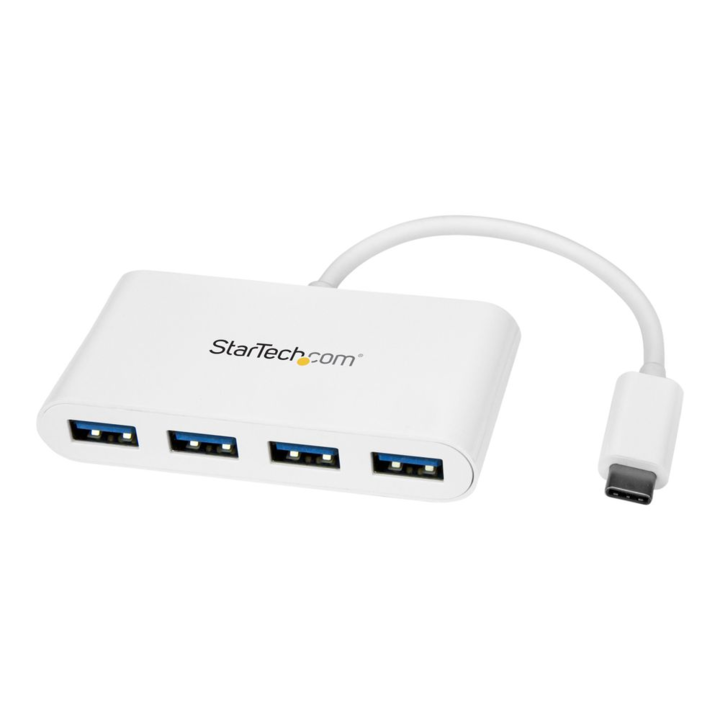 StarTech.com HB30C4ABW интерфейсен хъб USB 3.2 Gen 1 (3.1 Gen 1) Type-C 5000 Мбит/с Бяла