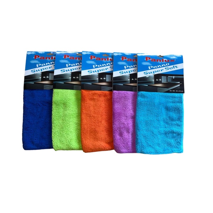 Set Lavete Profesionale Italienesti PANLUX "Super Soft" Microfibra - 35x35cm 5 buc