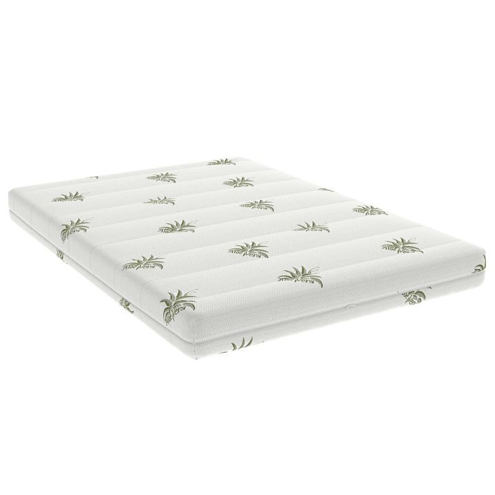 Somnart XXL Memory Aloe Vera matrac testsúlyos emberek számára. 140x200x25 cm, poliuretán habbal 3 cm memóriával, levehető burkolattal, extra keménység