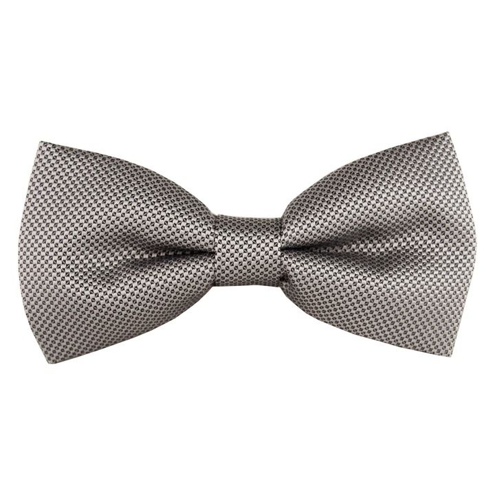 Papion clasic cu aspect matasos si textura fina, Newtone, PP05, Gri lucios, 12 x 6 cm