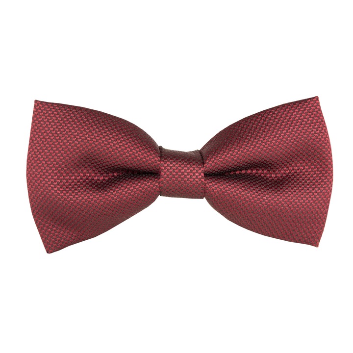 Klasszikus csokornyakkendő selymes megjelenéssel és finom textúrával, Newtone, PP03, Fényes Bordeaux, 12 x 6 cm
