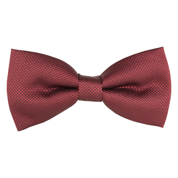 Papion clasic cu aspect matasos si textura fina, Newtone, PP03, Bordo lucios, 12 x 6 cm