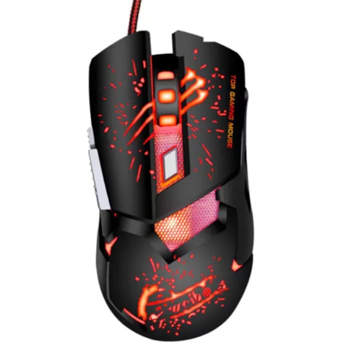 Mouse Gaming Weibo, S10 cu senzor optic rezolutie 1600/2400/3200 DPI, Albastru