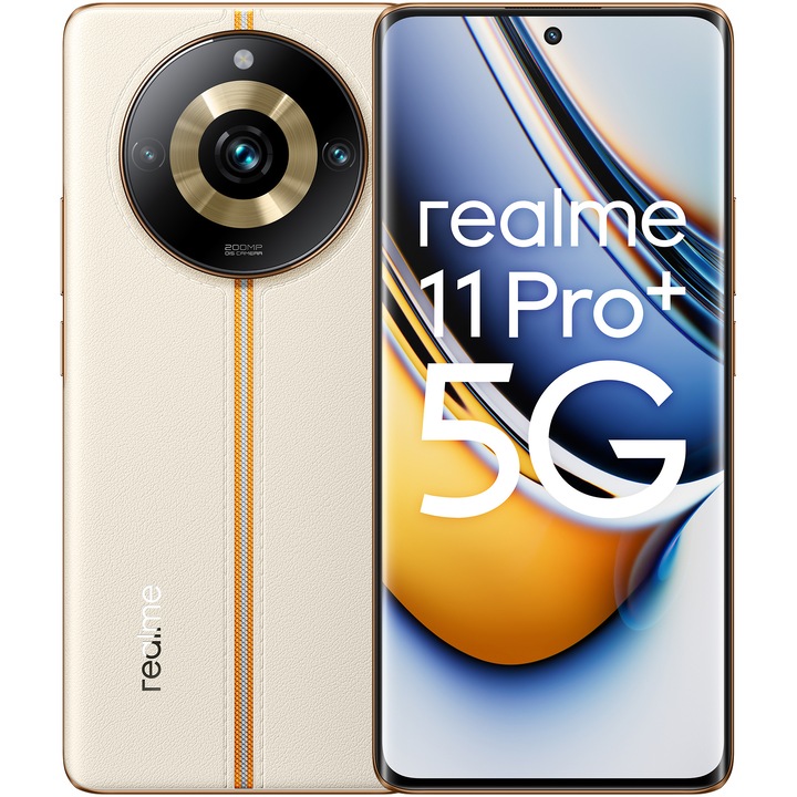 Смартфон Realme 11 Pro+, Dual SIM, 12GB RAM, 512GB, 5G, Sunrise Beige