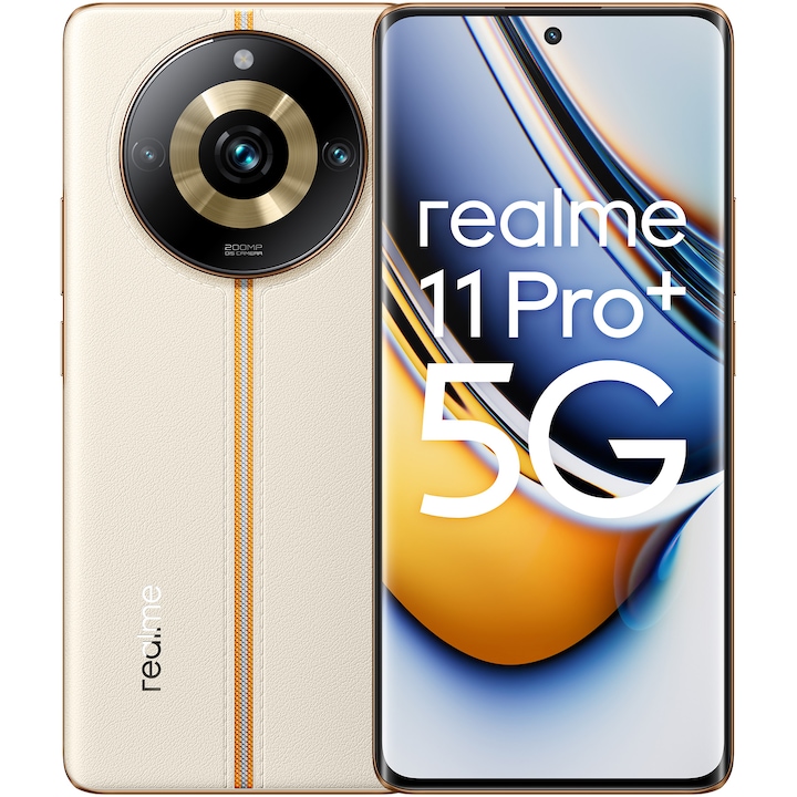 Смартфон Realme 11 Pro+, Dual SIM, 12GB RAM, 512GB, 5G, Sunrise Beige