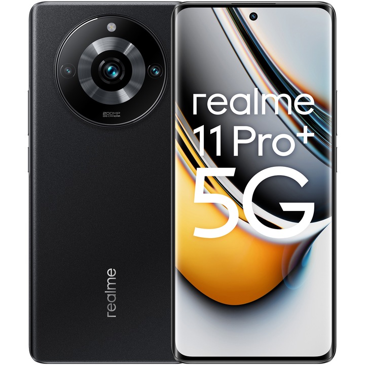 Смартфон Realme 11 Pro+, Dual SIM, 12GB RAM, 512GB, 5G, Astral Black