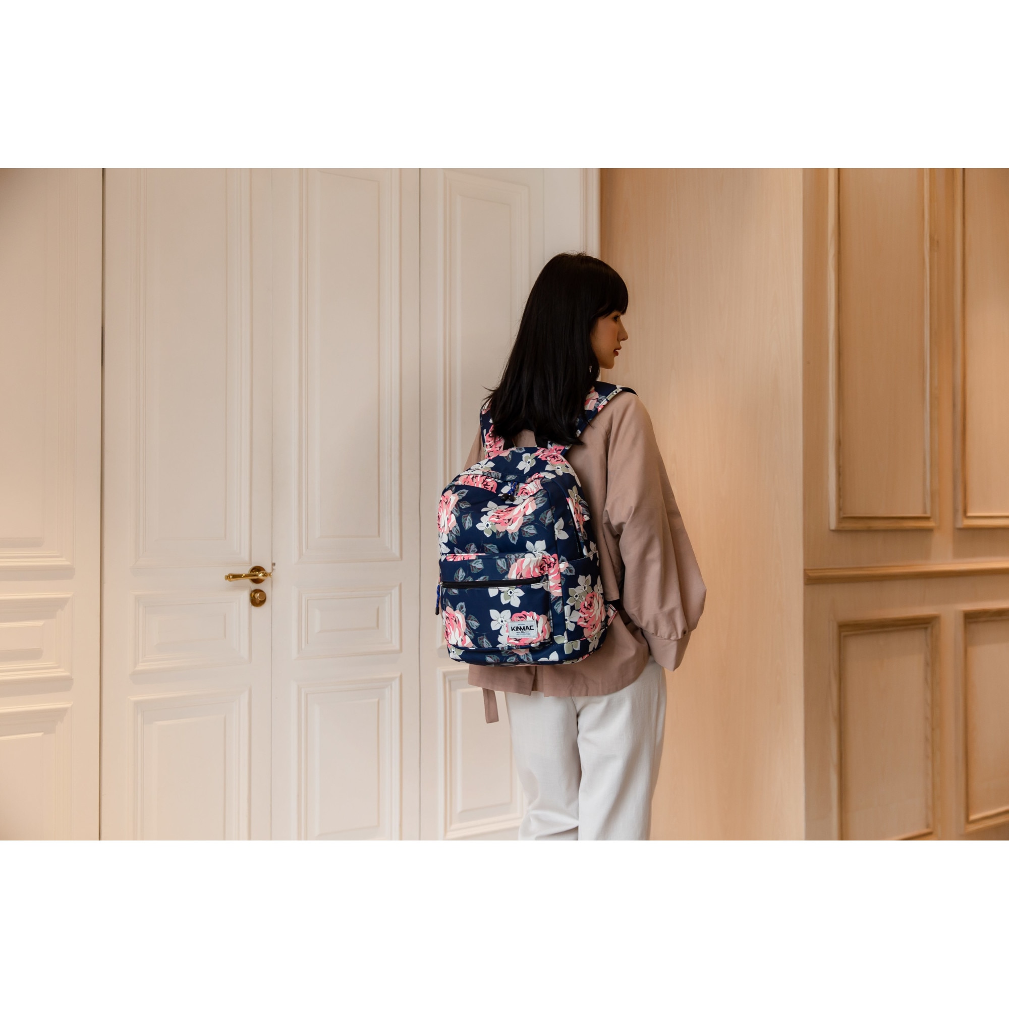 Rucsac Laptop, Kinmac, Blue Flower, 15.6"