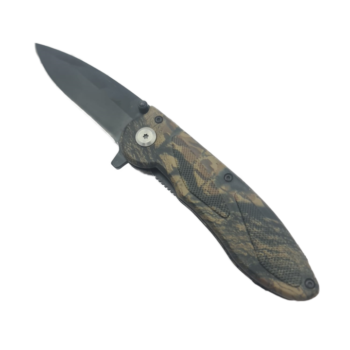 Cutit cu Deschidere Manuala, Model Militar, Prindere Curea, Maner Anti Alunecare, Otel, 20 cm, Dalimag