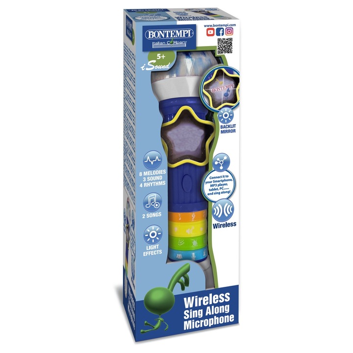 Bontempi vezeték nélküli mikrofon fénnyel és hanggal