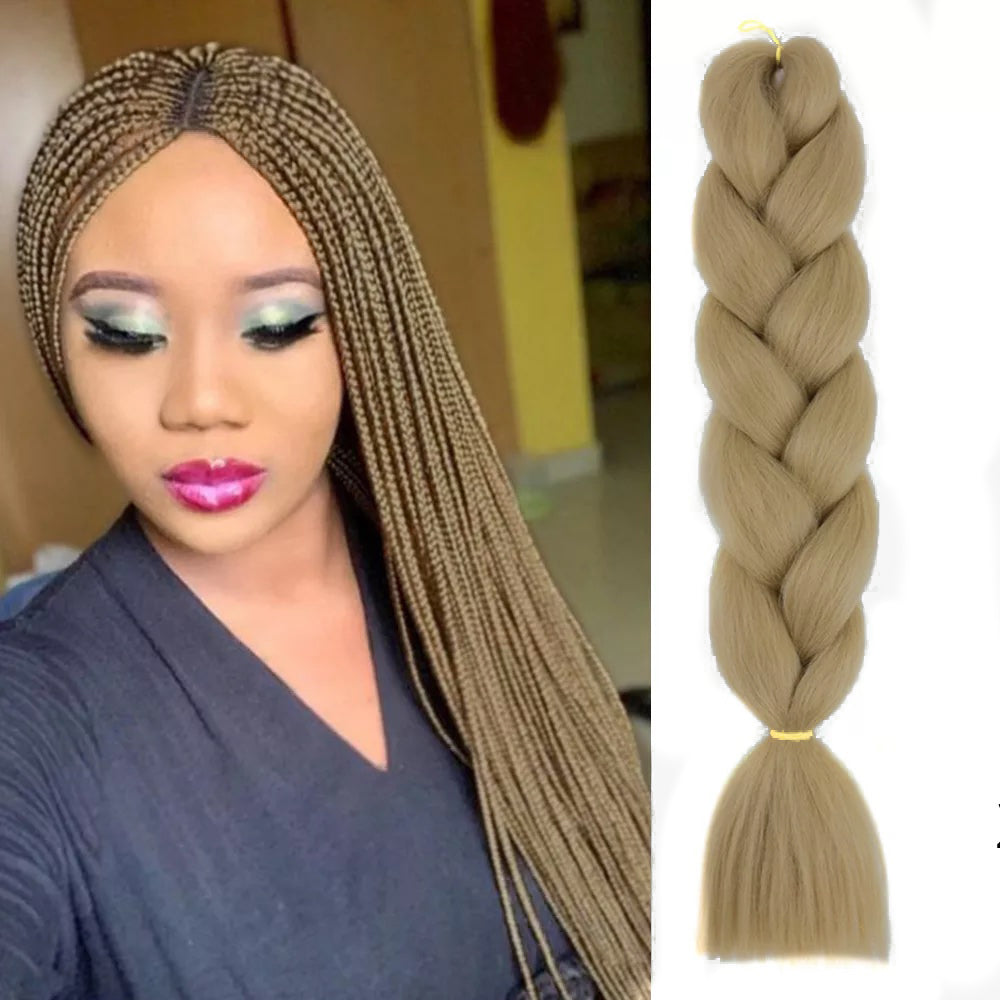 Синтетична коса за удължаване на плитки, А24, Руса, 60 см, 100 гр - eMAG.bg