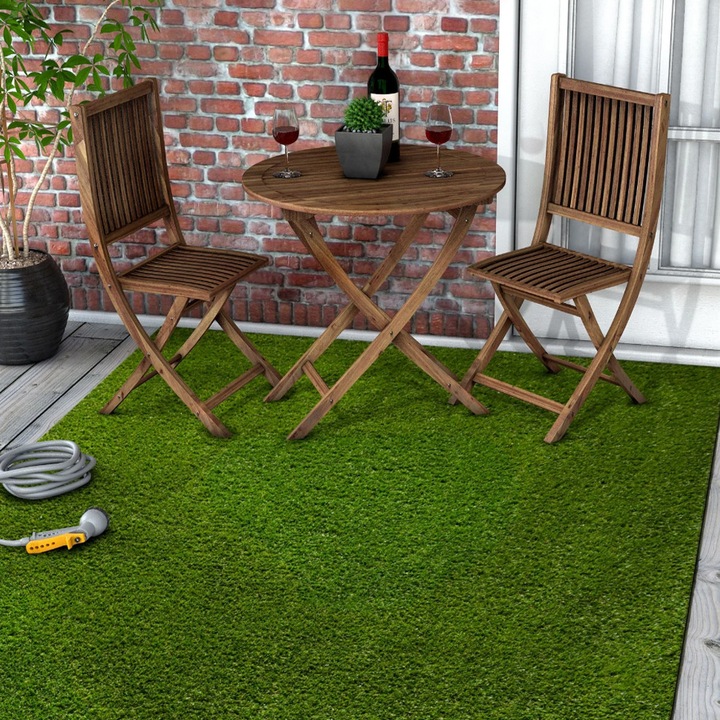 Covor iarba artificiala tip gazon, verde, 1m x 5m
